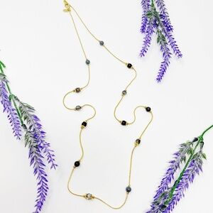 Vintage Worthington Beaded Gold Tone Delicate Necklace